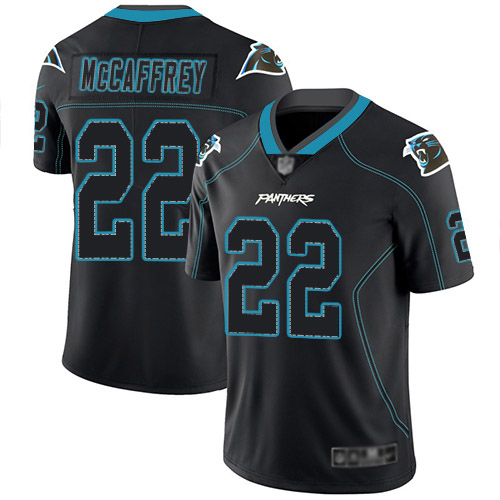 Carolina Panthers Limited Lights Out Black Men Christian McCaffrey Jersey NFL Football #22 Rush->women nfl jersey->Women Jersey